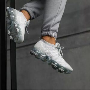 Nike Air VaporMax Flyknit 3 Athletic Sneakers White/Pure Platinum Women's Size 6
